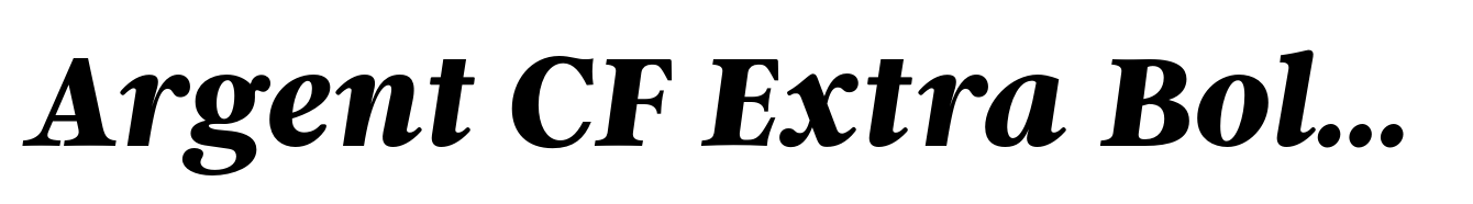 Argent CF Extra Bold Italic